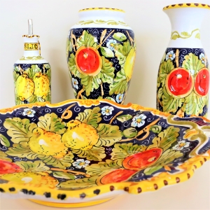 Capri Collection finished piece after firing &mdash; MOD Ceramics Deruta
